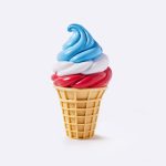 Stars & Stripes Ice Cream Cone Taba Squishy
