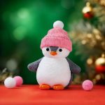 Penguin with Pink Hat Taba Squishy